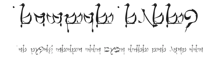 Tengwar Teleri by Josh Griffing — Dingbats Font