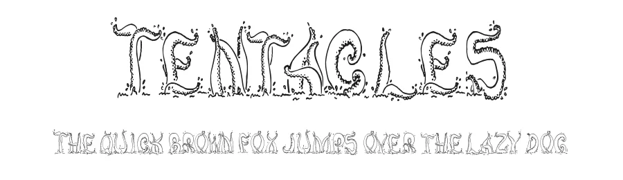 Tentacles by Jeff Bensch — Decorative Font