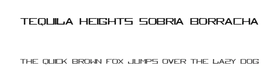 Tequila Heights Sobria Borracha by Santotipo — Decorative Font