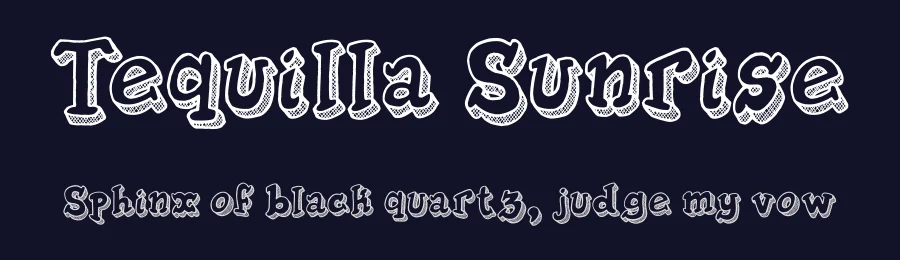 Tequilla Sunrise by imagex — Decorative Font — thumbnail 2