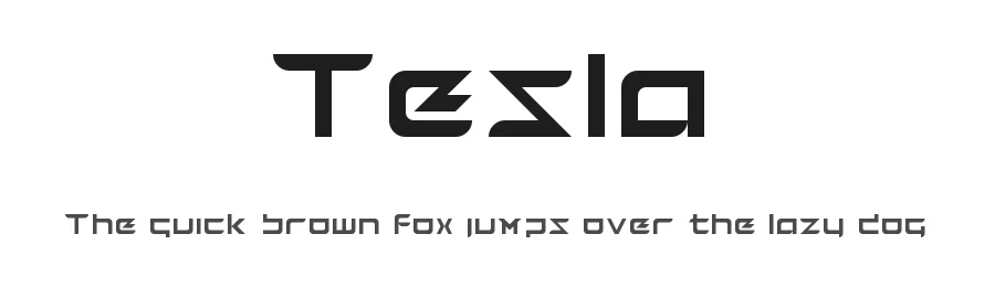 Tesla by Dies — Display Font