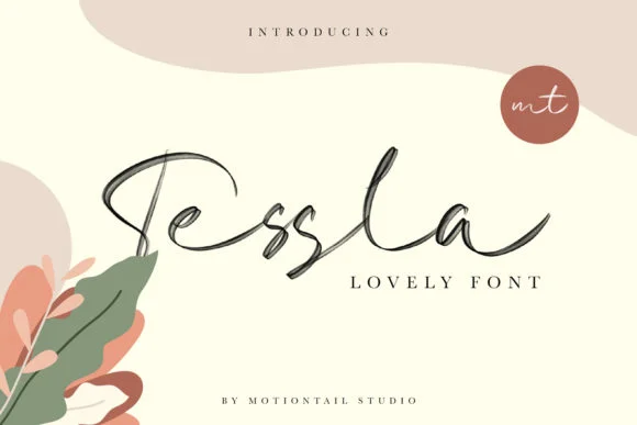 Tessla Font by motiontailstudio โ Script Handwritten Font