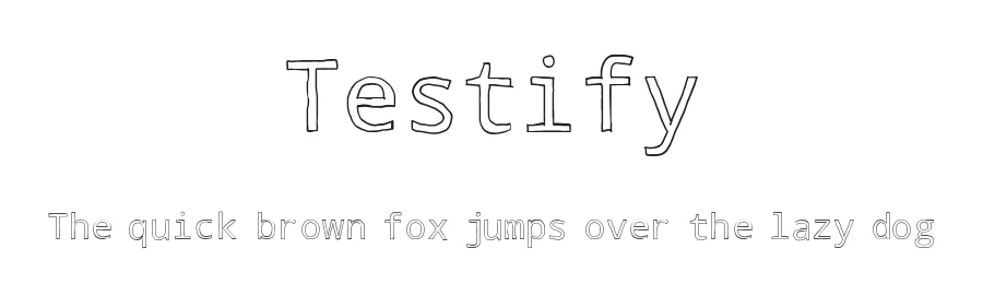 Testify by Dennis Dudda — Decorative Font