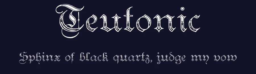 Teutonic by Paul Lloyd — Blackletter Font — thumbnail 2