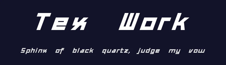 Tex Work by Guilherme Moreira — Display Font — thumbnail 2