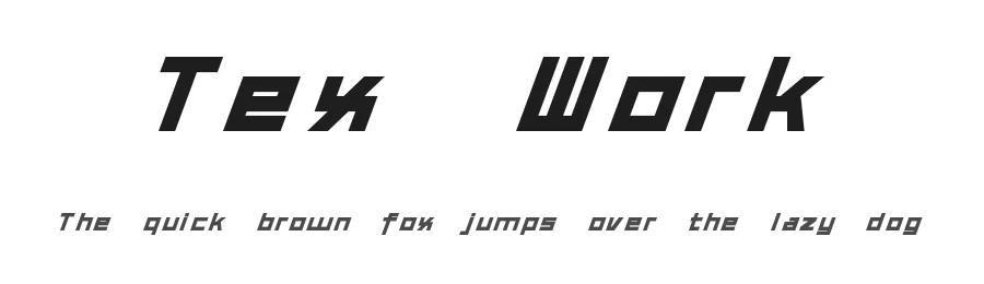 Tex Work by Guilherme Moreira — Display Font