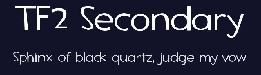 TF2 Secondary by Andrea Wicklund — Decorative Font — thumbnail 2