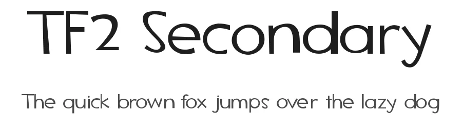 TF2 Secondary by Andrea Wicklund — Decorative Font