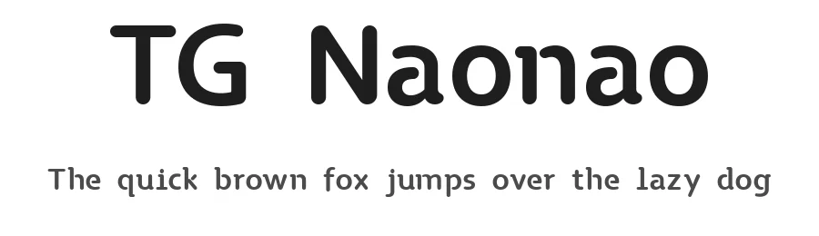 TG Naonao by Timothy Gao — Sans Serif Font