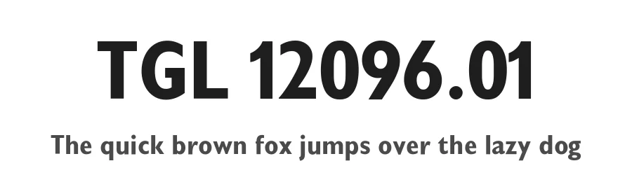 TGL 12096.01 by Peter Wiegel β Sans Serif Font