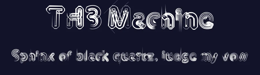 TH3 Machine by Sharkshock — Display Font — thumbnail 2