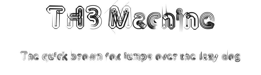 TH3 Machine by Sharkshock — Display Font