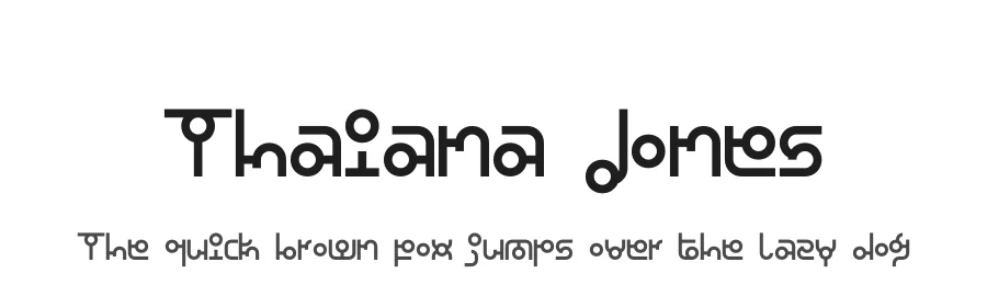 Thaiana Jones by Kassymkulov Design — Decorative Font