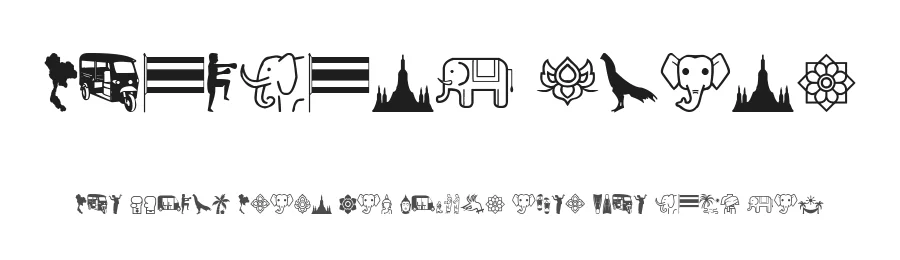 Thailand Icons by Woodcutter — Dingbats Font