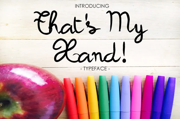That's My Hand Font by yh.seaofknowledge β Script Handwritten Font