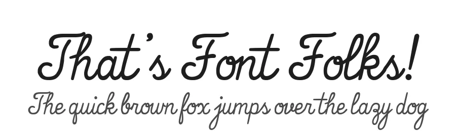 That's Font Folks!