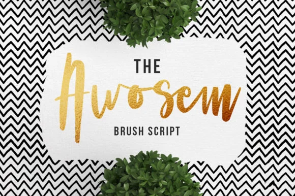 The Awosem Font by Maulana Creative — Script Handwritten Font