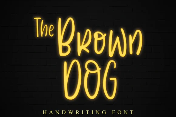 The Brown Dog Font by erik studio — Script Handwritten Font
