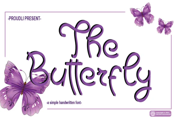 The Butterfly Font by handwrittenwanda by handwrittenwanda — Script Handwritten Font
