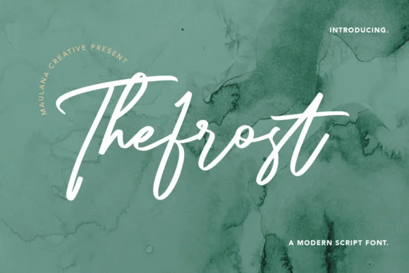 The Frost Modern Script Font by Maulana Creative — Script Handwritten Font