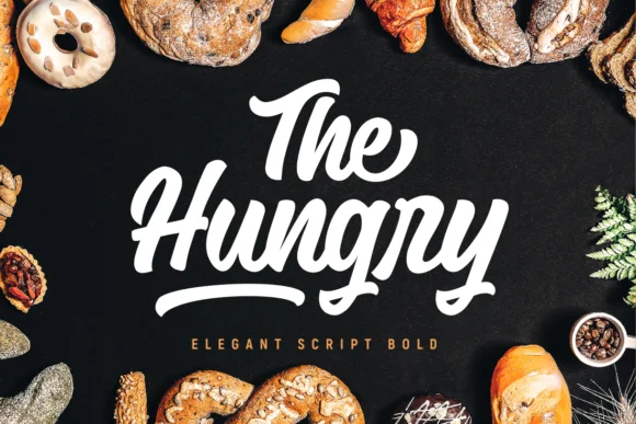 The Hungry Font by zeenesia โ Script Handwritten Font