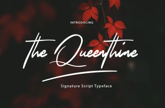 The Queenthine Font by Silverdav — Script Handwritten Font