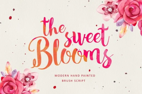 The Sweet Blooms Font by getstudio — Script Handwritten Font