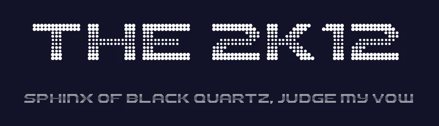The 2K12 by Jayvee Enaguas — Display Font — thumbnail 2