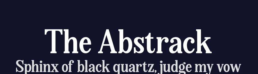 The Abstrack by Kong Font — Serif Font — thumbnail 2