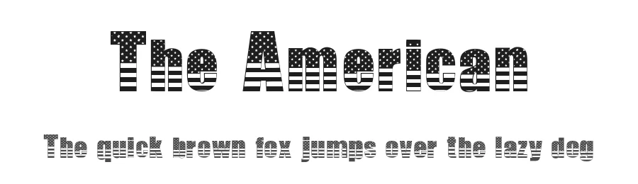 The American by Woodcutter — Decorative Font