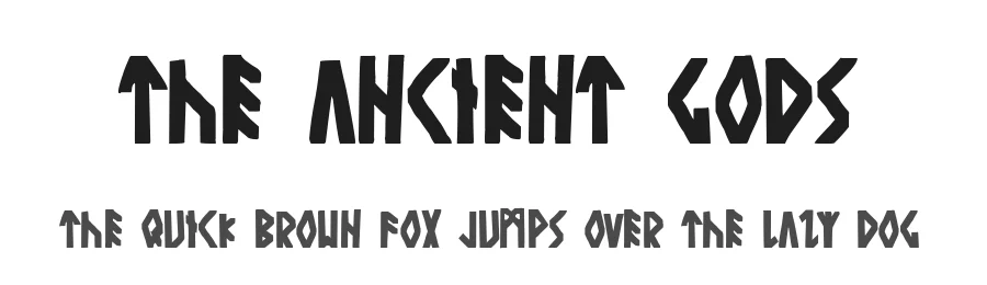 The Ancient Gods by Woodcutter — Dingbats Font