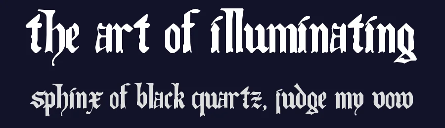 The Art of Illuminating by Staffan Vilcans — Blackletter Font — thumbnail 2