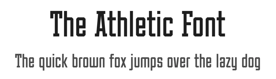 The Athletic Font