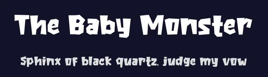 The Baby Monster by Khurasan — Decorative Font — thumbnail 2