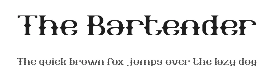 The Bartender by weknow — Decorative Font