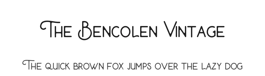 The Bencolen Vintage