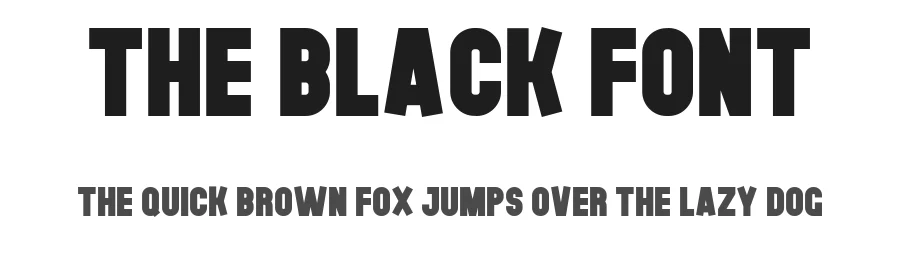 The Black Font