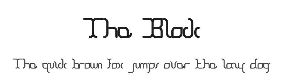 The Block by swimmingpoulp — Display Font