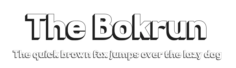The Bokrun by twinletter β Sans Serif Font