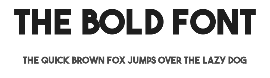 The Bold Font