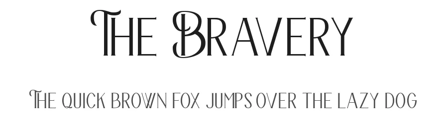 The Bravery by Pollux of Geminorum — Decorative Font