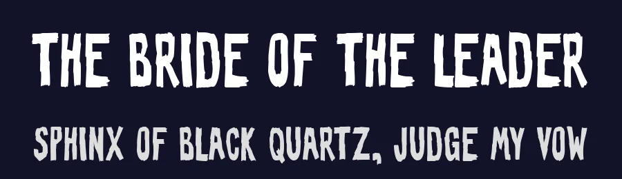 The Bride of the Leader by Woodcutter — Decorative Font — thumbnail 2