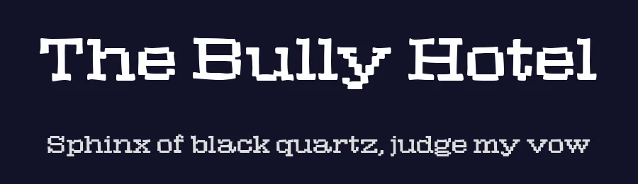 The Bully Hotel by Woodcutter — Decorative Font — thumbnail 2