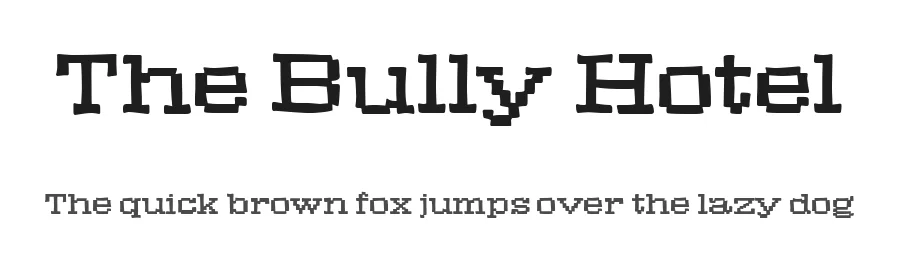 The Bully Hotel by Woodcutter — Decorative Font