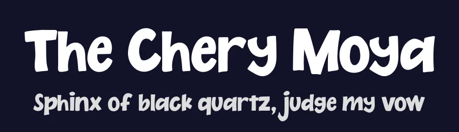 The Chery Moya by ReyreyBlue — Decorative Font — thumbnail 2