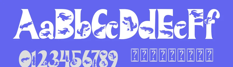 The Crocodile by Yoga Letter — Decorative Font — thumbnail 3