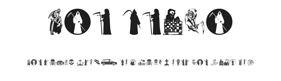 The Death by Woodcutter — Dingbats Font