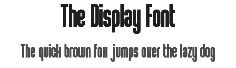 The Display Font