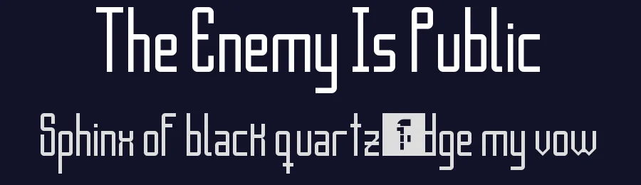The Enemy Is Public by Ramiro Baldivieso — Sans Serif Font — thumbnail 2