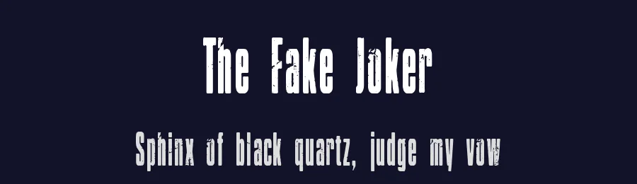 The Fake Joker by Woodcutter — Decorative Font — thumbnail 2